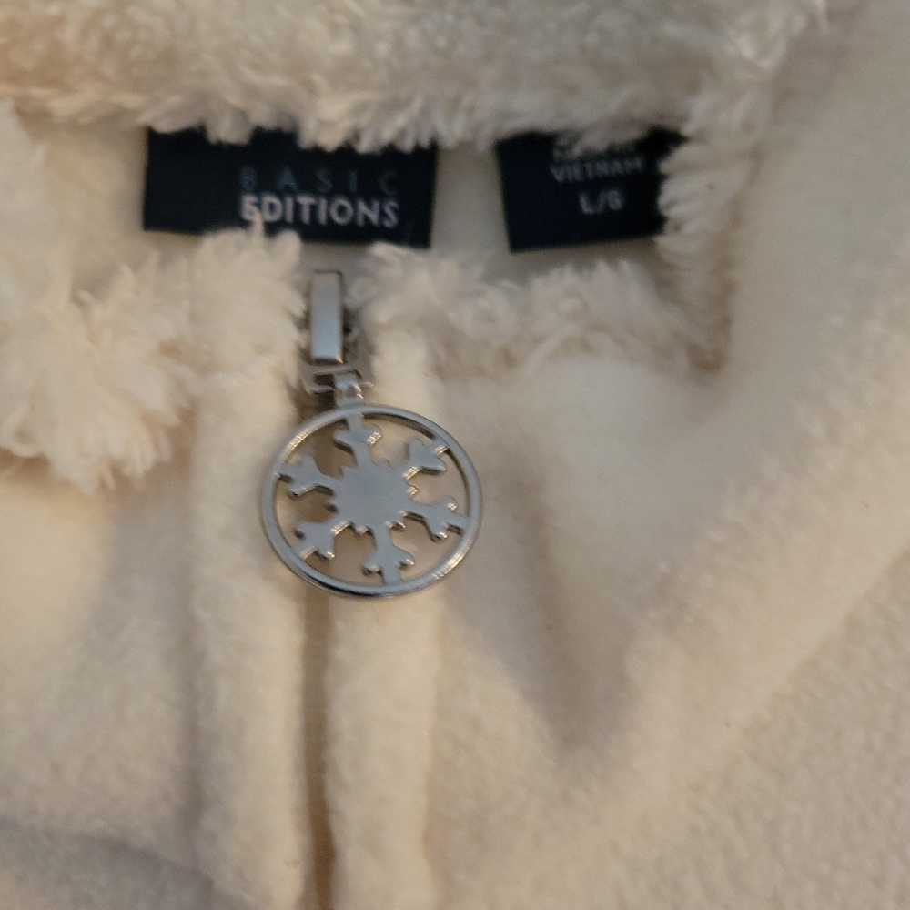 Winter White Fleece Full Zip Jacket Basic Edition… - image 5